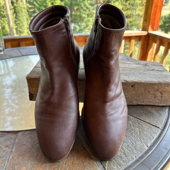 Nordstrom Handcrafted Italian Leather Sole Ankle Boots Womens 11 Soft Minimalist - Picture 5 of 16